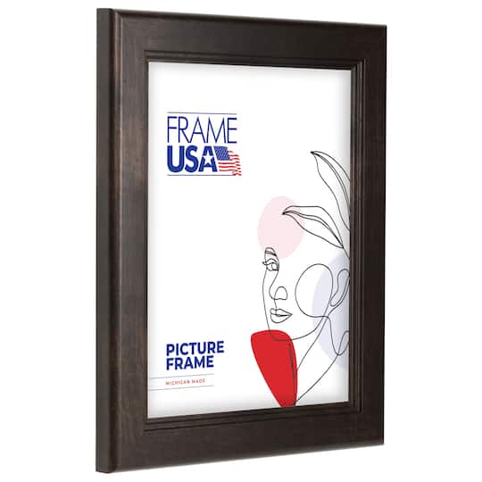 Frame USA Modern Living Espresso Walnut Single Image Picture Frame with Mat